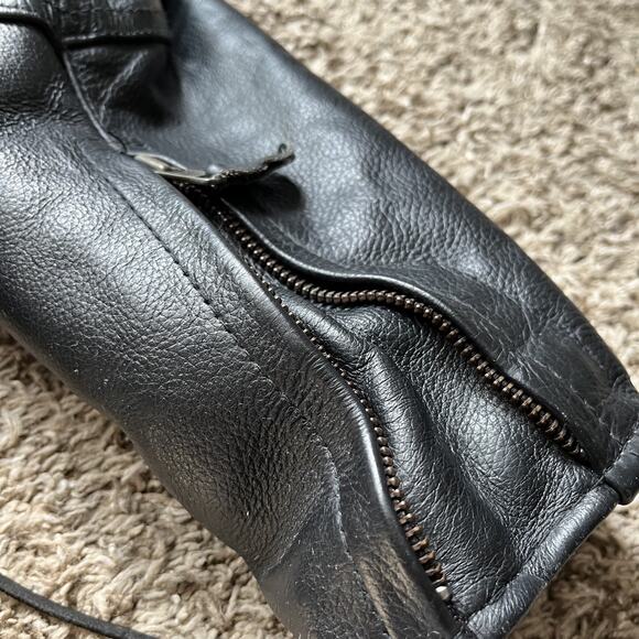 First Jafrum Leather Motorcycle Jacket Mens M Black Heavyweight Lined Vented - Picture 4 of 12